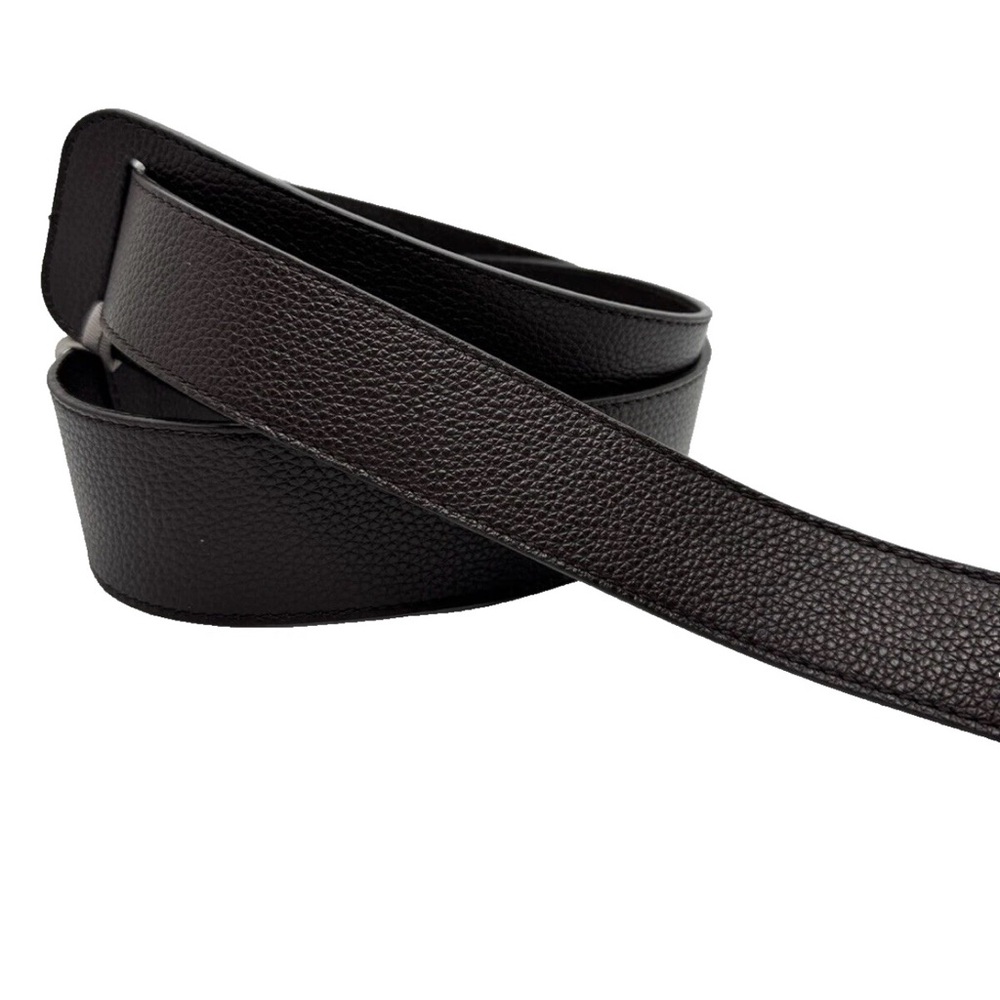 NWT Gavazzeni Classic Black Pebbled Leather Belt